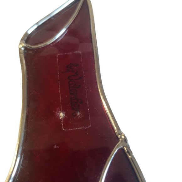 VTG Handmade Stained Glass Ornaments by Valentien Set of 2 Suncatcher Ornament - Picture 3 of 5